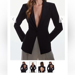 Karen Millen Black Tailored Blazer with Deep V-Neck